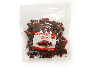 Рыцарское мясо лось: Говядина вяленая (строганина)