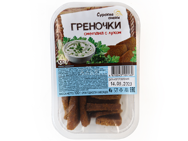 Сурские гренки Сметана с луком (100 гр) в Домодедово